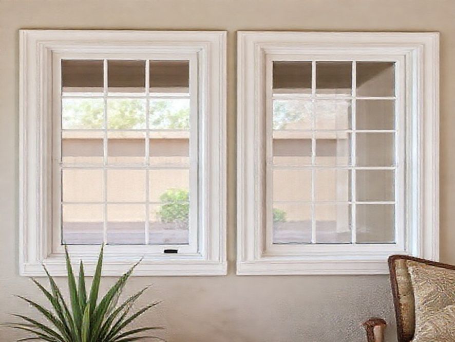 Energy-efficient vinyl replacement windows professionally installed in Payson Arizona home